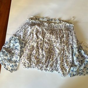 Free People, XS, NEVER WORN flowy blouse, off the shoulder